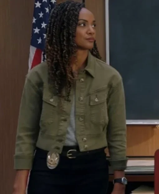 Mekia Cox The Rookie S07 Green Denim Jacket
