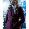 Melissa Roxburgh The Hunting Party Maroon Hooded Trench Coat