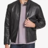 Michel Motorcycle Leather Jacket for Men Front
