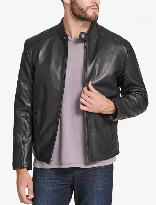 Michel Motorcycle Leather Jacket for Men Front