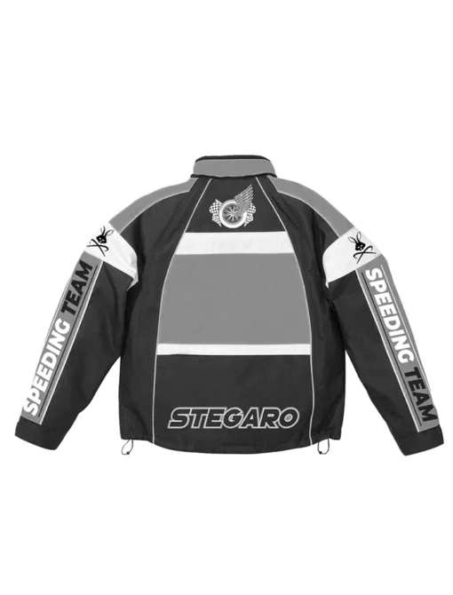 Speeding Team Racer Hoodies Grey Black
