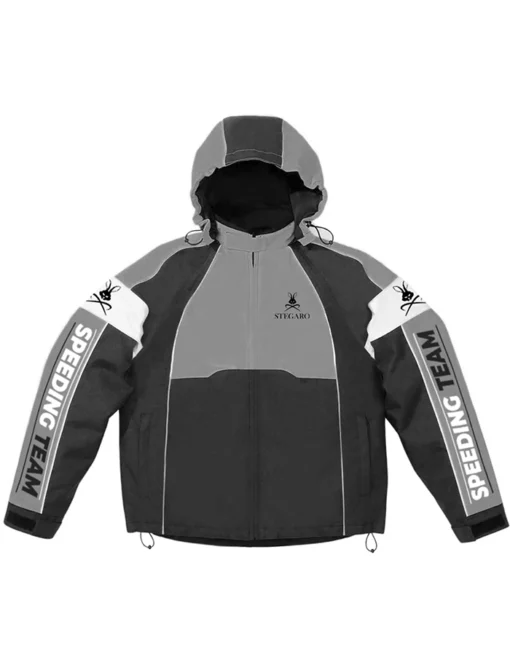 Speeding Team Racer Hoodies Grey Black Hoodie