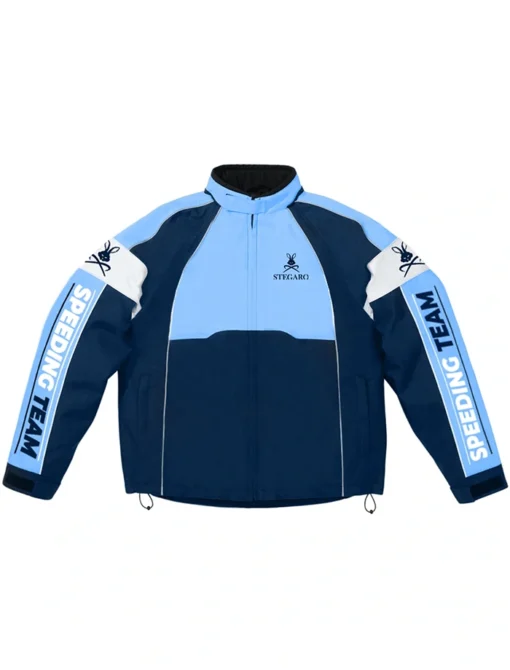 Speeding Teams Racer Hoodie Navy Blue